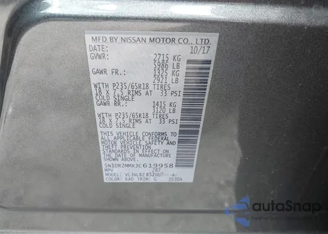 2018 Nissan Pathfinder S from USA, damaged, VIN 5N1DR2MMXJC619958
